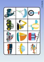 Vorschau - Arbeitsblätter - Wortschatz Bingo - Fahrzeuge (Klasse 1 und 2) - Seite 1
