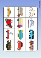 Vorschau - Arbeitsblätter - Wortschatz Bingo - Fahrzeuge (Klasse 1 und 2) - Seite 2