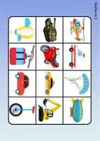 Vorschau - Arbeitsblätter - Wortschatz Bingo - Fahrzeuge (Klasse 1 und 2) - Seite 3