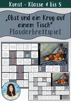 Vorschau - Spiele - "Obst und ein Krug auf einem Tisch" von Paul Cézanne - Plauderbrettspiel - Deckblatt