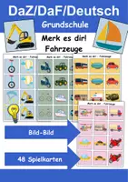 Vorschau - Arbeitsblätter - Materialpaket Spiele Fahrzeuge - DaZ/DaF, Deutsch, Sachunterricht (Grundschule) - Seite 1