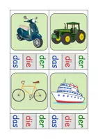 Vorschau - Arbeitsblätter - Fahrzeuge Klammerkarten mit Lösung - DaZ/DaF, Deutsch (Klasse 1 und 2) - Seite 2