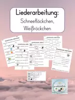 Vorschau - Arbeitsblätter - Liederarbeitung: Schneeflöckchen, Weißröckchen (differenzierte Arbeitsblätter) - Deckblatt