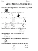 Vorschau - Arbeitsblätter - Liederarbeitung: Schneeflöckchen, Weißröckchen (differenzierte Arbeitsblätter) - Seite 3