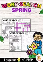 Vorschau - Arbeitsblätter - Word Search Puzzle (Spring) | Seasons - NO PREP Activity - Deckblatt