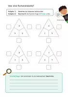 Vorschau - Unterrichtsreihen - 1. Stunde: Rechendreiecke (Teil 2) Außenzahlen berechnen - Seite 1