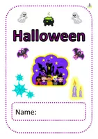förhandsvisning - Engelska Halloween arbetshäfte med facit - sida 1