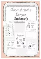 Vorschau - Arbeitsblätter - Geometrische Körper Steckbriefe - Deckblatt