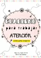 Vista previa - Hojas de trabajo - Cuaderno para trabajar la atención - Portada