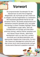 Vorschau - Poster - Stundentafel: Farbenfrohe Stundenpläne für den Klassenraum - Seite 1