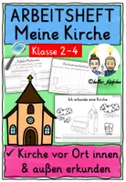 Vorschau - Mal- und Bastelvorlagen - Religion Kirche entdecken - Heft Kirchenerkundung Kl. 2-4 - Deckblatt