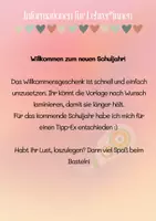Vorschau - Mal- und Bastelvorlagen - Willkommensgeschenk/Willkommensgruß zum Schulanfang - Seite 1