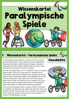 Vorschau - Arbeitsblätter - Paralympische Spiele - Wissenskartei mit Arbeitsblättern - Seite 1