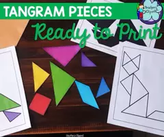 Vista previa - Juegos / Gamificación - Tangram Imprimible: Desafíos de Lógica y Geometría - Portada