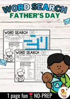 Vorschau - Arbeitsblätter - Word Search Puzzle (Father's Day) | NO PREP Activity - Deckblatt