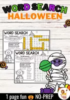 Vorschau - Arbeitsblätter - Word Search Puzzle (Halloween) | Holidays - NO PREP Activity - Deckblatt