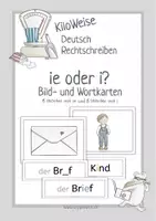 Vorschau - Bildkarten - Bild- und Wortkarten: ie oder i - Deckblatt