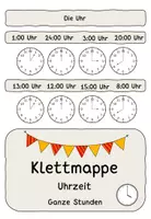 Vorschau - Aufgabenkarten - Klettmappe Uhr ganze Stunden - Seite 2