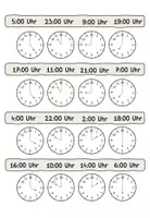Vorschau - Aufgabenkarten - Klettmappe Uhr ganze Stunden - Seite 3