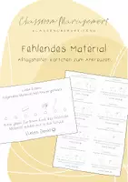 Vorschau - Anderer Materialtyp - Elterninfo - Kärtchen für fehlendes Material zum Ankreuzen - Deckblatt
