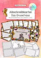 Vorschau - Arbeitsblätter - Abschreibkartei - Das Gruselhaus (inkl. Schreibheftchen) - Deckblatt