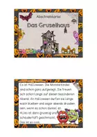 Vorschau - Arbeitsblätter - Abschreibkartei - Das Gruselhaus (inkl. Schreibheftchen) - Seite 3