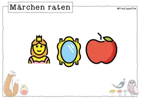 Vorschau - Arbeitsblätter - Märchen mit Emojis erraten - Spiel / Quiz - Seite 2