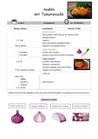 Vorschau - Arbeitsblätter - Einfaches Rezept Nudeln mit Tomatensoße - Seite 1
