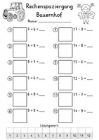Vorschau - Arbeitsblätter - Rechenspaziergang Materialpaket - 12 verschiedene Themen Klasse 1 ZR 20 - Seite 2