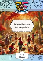 Vorschau - Arbeitsblätter - Unterrichtsmaterial: Herbstgedicht 🌿🍂🍁 (Textverständnis, einfache Analyse, kreative Aufgaben,...) - Deckblatt