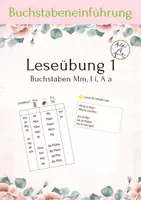 Vorschau - Arbeitsblätter - Leseübung 1 für die 1. Klasse zu den Buchstaben Mm, I i, A a - Deckblatt