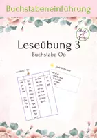 Vorschau - Stationenlernen - Leseübung 3 für die 1. Klasse zum Buchstaben Oo - Deckblatt