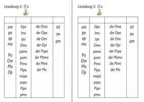 Vorschau - Stationenlernen - Leseübung 3 für die 1. Klasse zum Buchstaben Oo - Seite 1