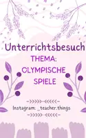 Vorschau - Stundenentwürfe - Unterrichtsbesuch zum Thema Olympische Spiele - Deckblatt