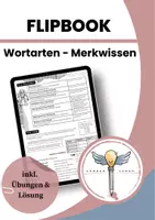 Vorschau - Arbeitsblätter - Flipbooks Wortarten Merkwissen & Übung - Seite 1