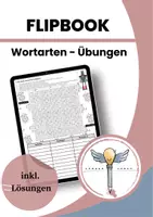 Vorschau - Arbeitsblätter - Flipbook - Wortarten üben - Deckblatt