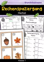 Vorschau - Arbeitsblätter - Rechenspaziergang Klasse 1 ZR 20 - Herbst - Deckblatt