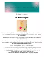 Aperçu - Préparation de séance / Séance complète - Je lis, je dessine Le Monstre Rigolo - Page de couverture