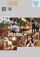 Vorschau - Unterrichtsreihen - Pferde Quiz kostenlos und Ausmalbilder - Deckblatt
