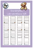 Vorschau - Arbeitsblätter - Briefpapier Labradorklasse hell #Klassentier #Hundeklasse - Deckblatt