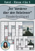 Vorschau - Spiele - "Der Wanderer über dem Nebelmeer" von Caspar David Friedrich - Plauderbrettspiel - Deckblatt