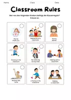 Vorschau - Arbeitsblätter - Pauker Englisch - Classroom Rules - Body Parts - Emotions - Seite 1