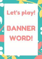 anteprima - Flashcard - Giochiamo a "Banner Word"! - Pagina di copertina