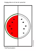 förhandsvisning - Symmetri med frukter 🍉 🍒 - sida 1