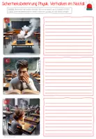 Vorschau - Arbeitsblätter - Physik / Biologie / Chemie / NW - Sicherheit im Fachraum / Verhalten im Notfall: Gefahrensituationen (2x AB) + 6 Bildkarten (voll anpassbar) - Seite 2