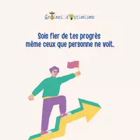Aperçu - Affichage - Mantra Positif - Sois fier de tes progrès - Page de couverture