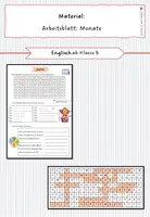 Vorschau - Arbeitsblätter - Arbeitsblatt: Monate - Deckblatt
