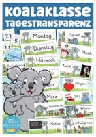 Vorschau - Präsentationen/Tafelbilder - Koalaklasse Klassentier Koala Tagestransparenz - Deckblatt