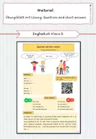 Vorschau - Merkblätter - Regelblatt: Questions and short answers (Fragen und Kurzantworten) - Deckblatt