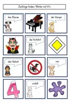 Vorschau - Stationenlernen - Zwillinge finden Wörter mit Buchstabe V/v Deutsch 1. Klasse 2. Klasse - Seite 2
